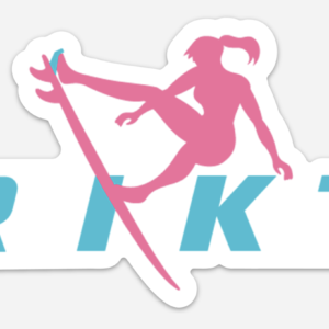 RIKT Women's Pink and Blue Sticker