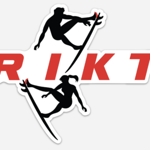 RIKT Male and Female Black and Red Sticker